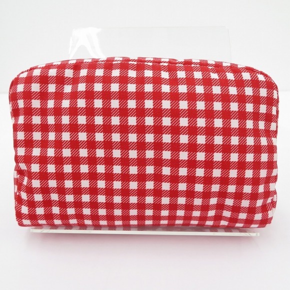 Miu Miu FAILLE Gingham Check Pouch Red - Picture 2 of 11